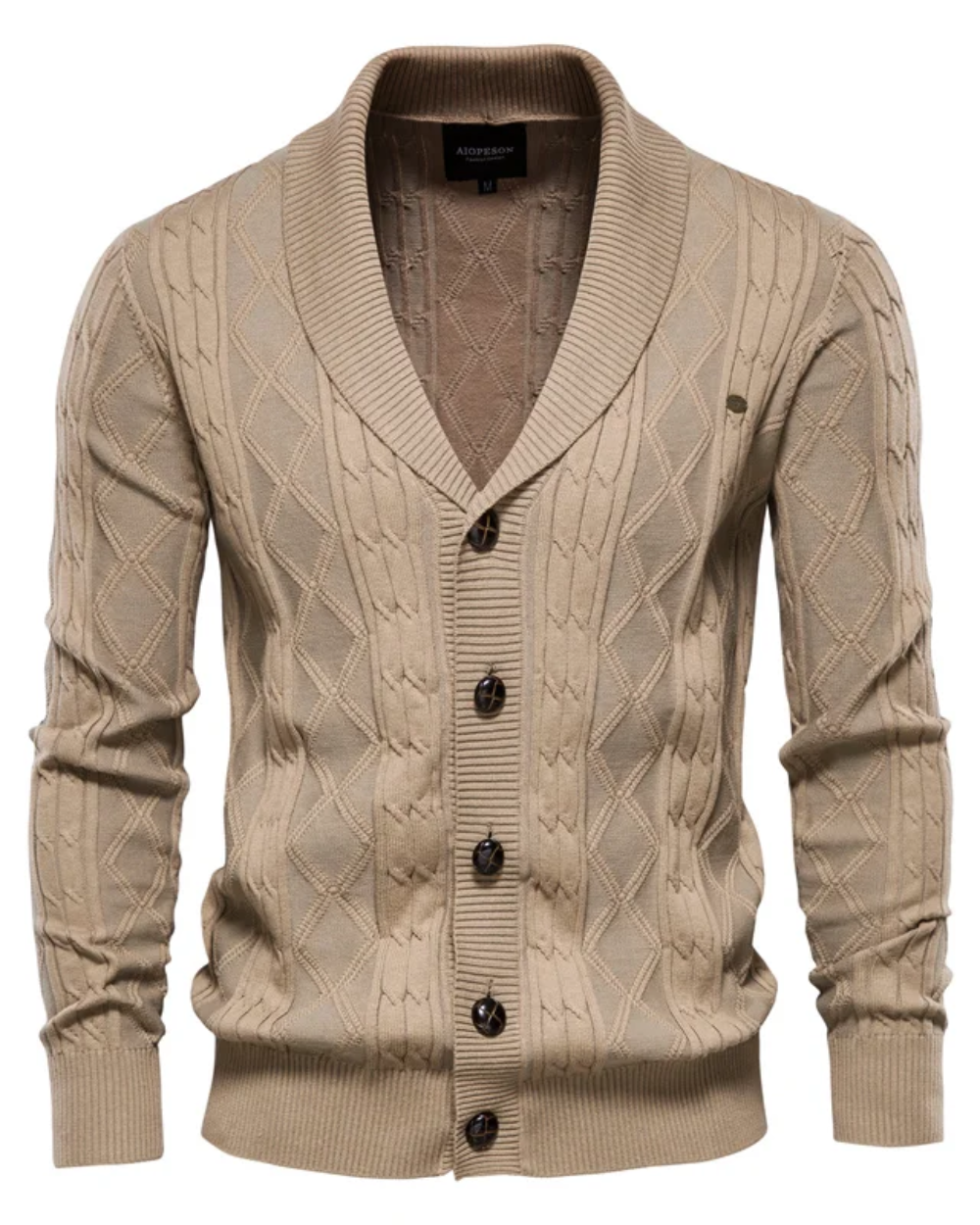 Herren-Luxus-Strickjacke mit Knöpfen