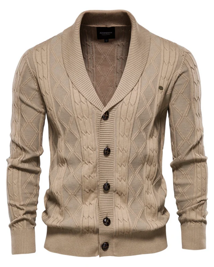 Herren-Luxus-Strickjacke mit Knöpfen