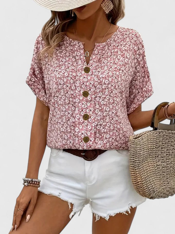 Sabine - Elegantes Floral Sommeroberteil