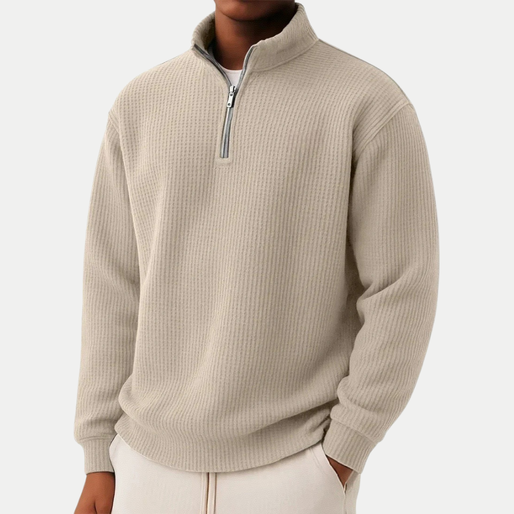 Eleganter Strickpullover mit Reißverschluss