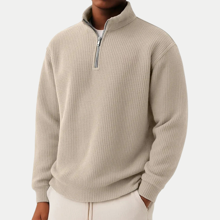 Eleganter Strickpullover mit Reißverschluss