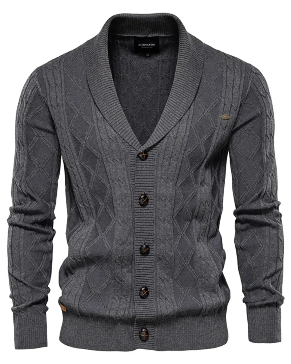 Herren-Luxus-Strickjacke mit Knöpfen