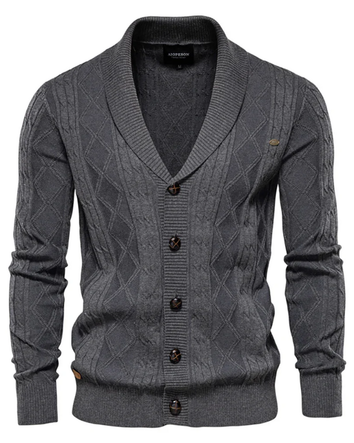 Herren-Luxus-Strickjacke mit Knöpfen