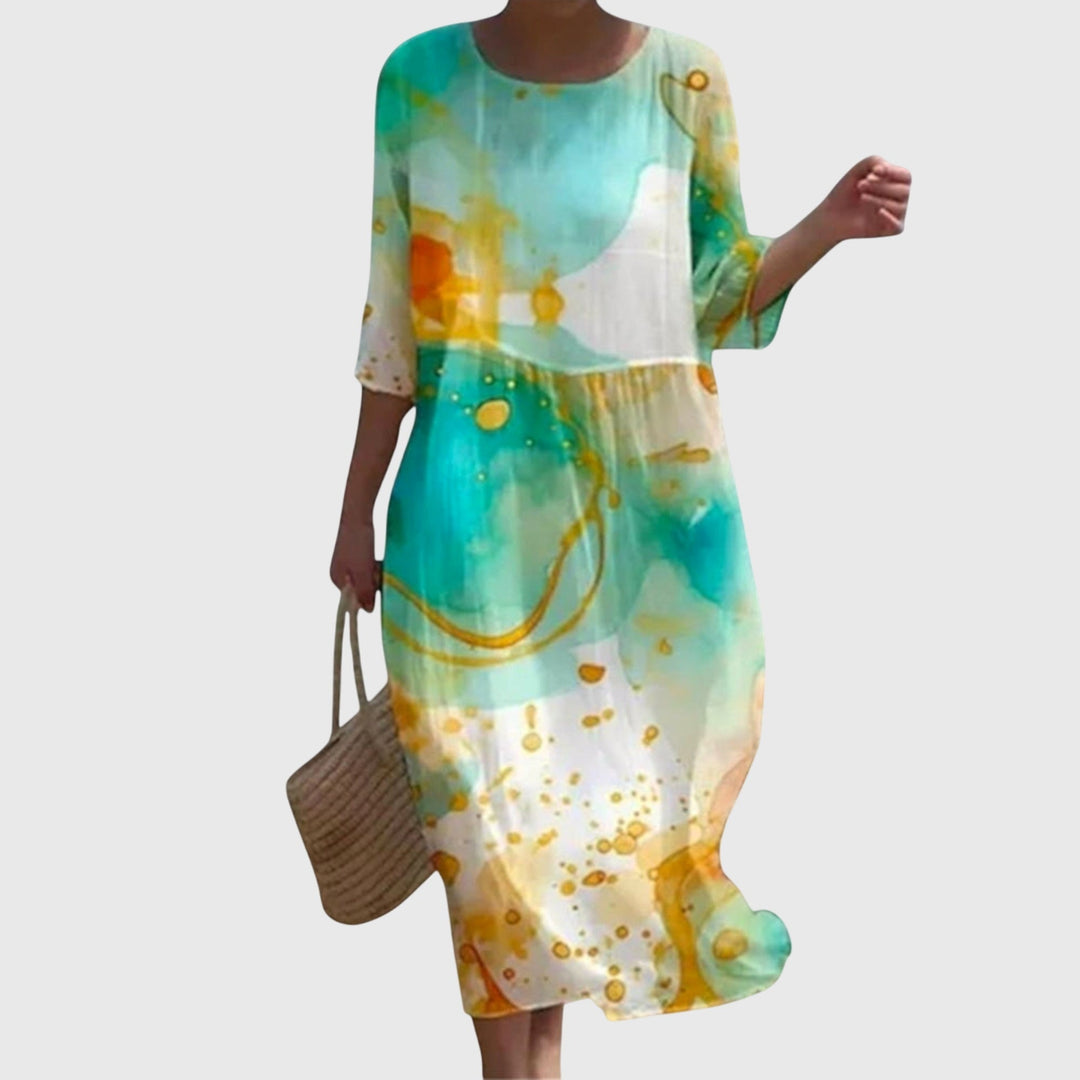 Hayley™ | Stilvolles Blumen-Maxikleid