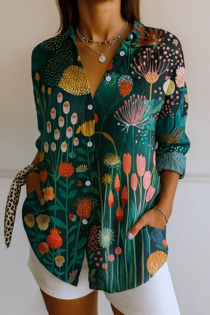 Astra | Bunte Musterbluse