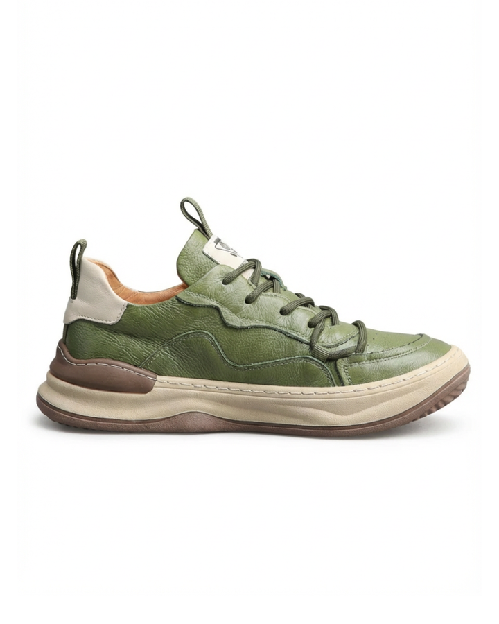 Hochsohlige Lederschuhe