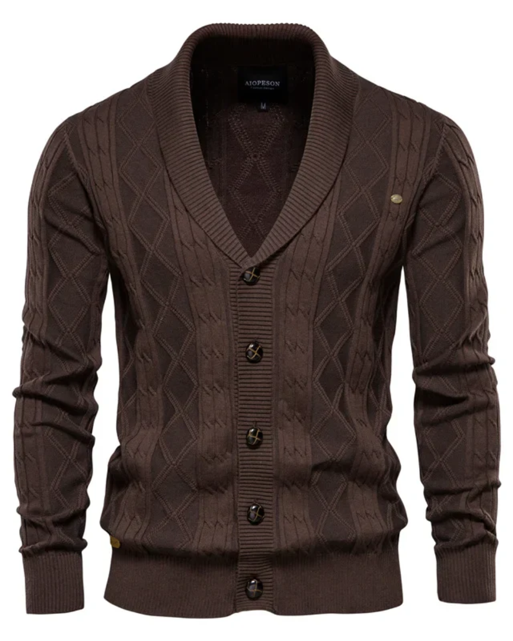 Herren-Luxus-Strickjacke mit Knöpfen
