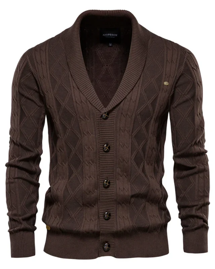 Herren-Luxus-Strickjacke mit Knöpfen