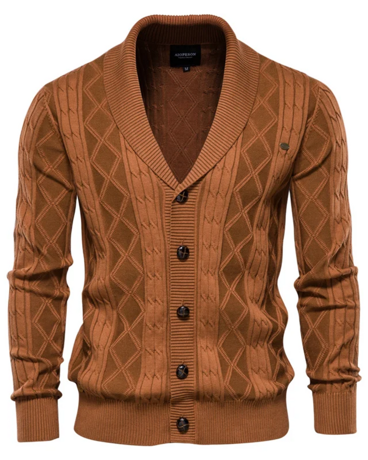 Herren-Luxus-Strickjacke mit Knöpfen