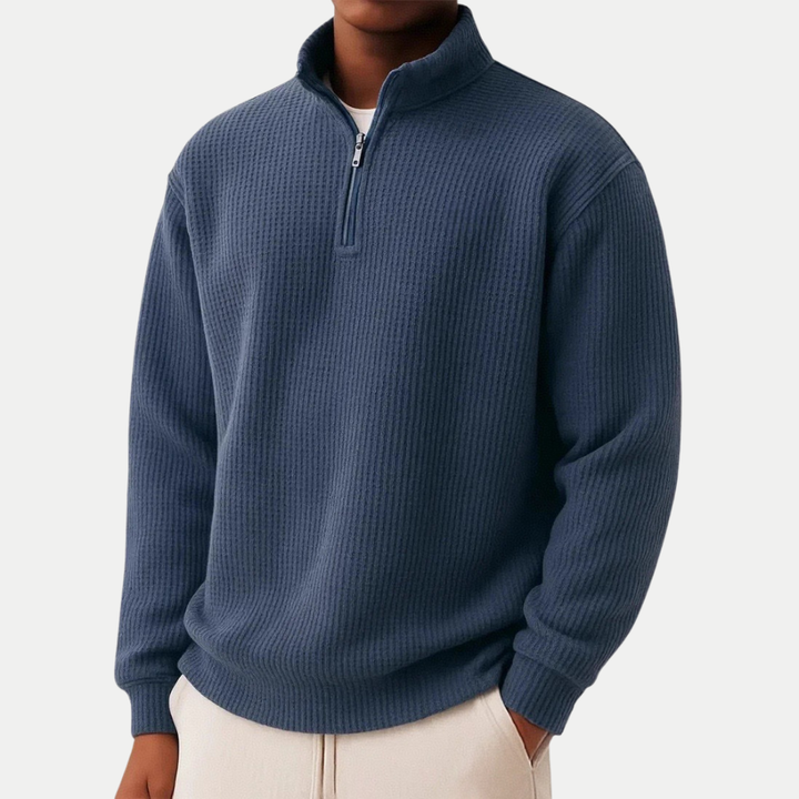 Eleganter Strickpullover mit Reißverschluss
