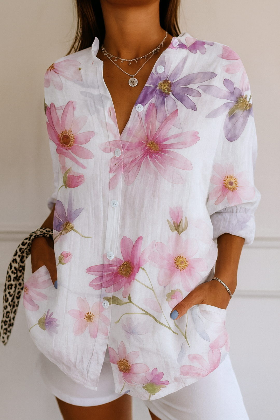 Astra | Bunte Musterbluse