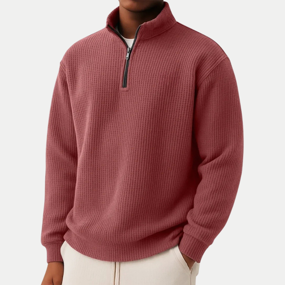 Eleganter Strickpullover mit Reißverschluss