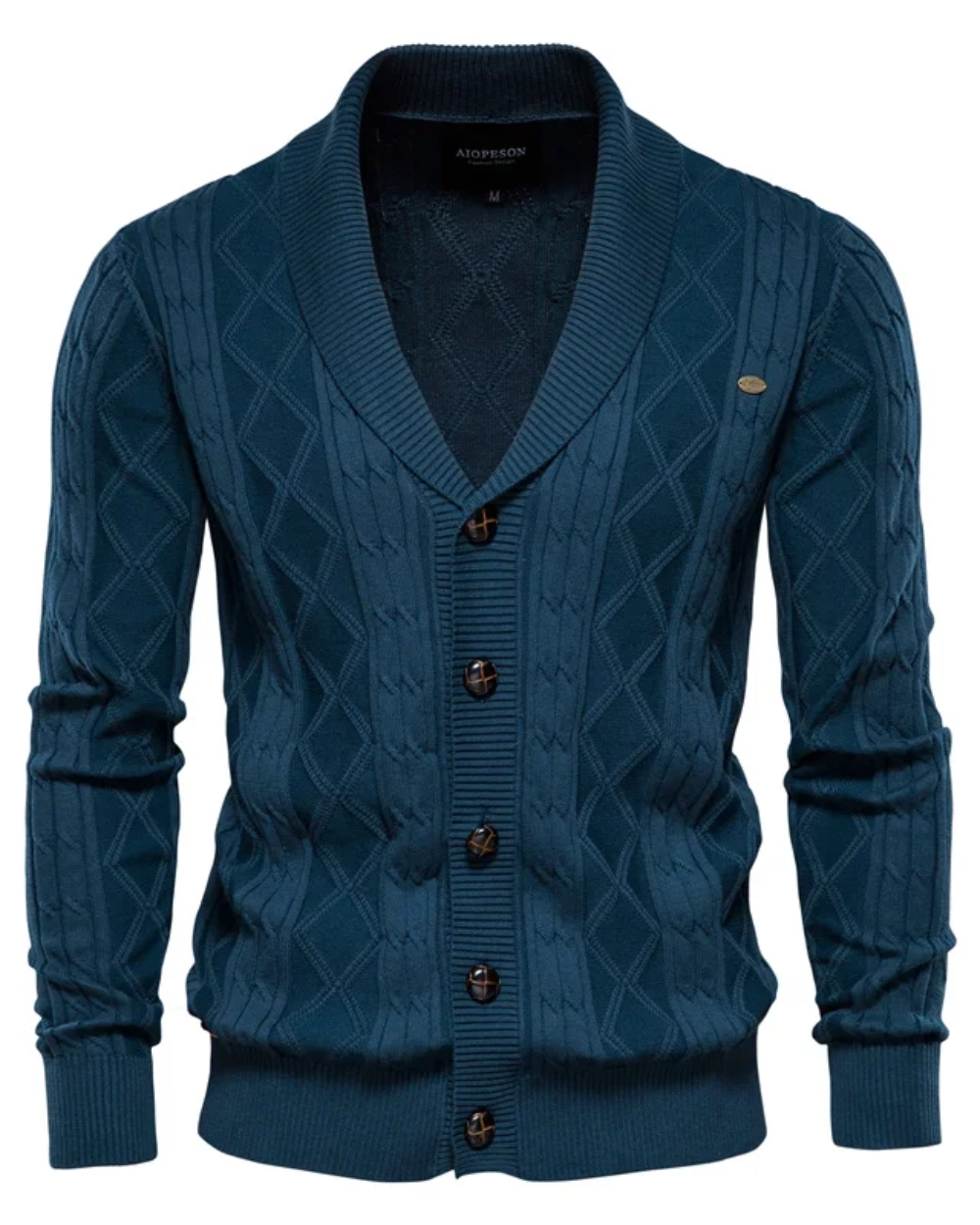 Herren-Luxus-Strickjacke mit Knöpfen