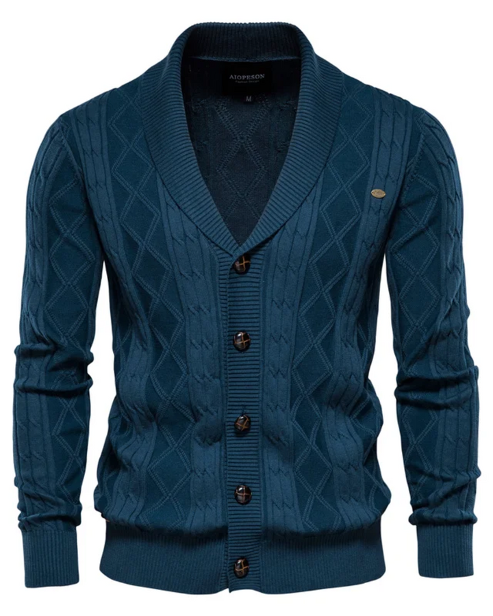 Herren-Luxus-Strickjacke mit Knöpfen
