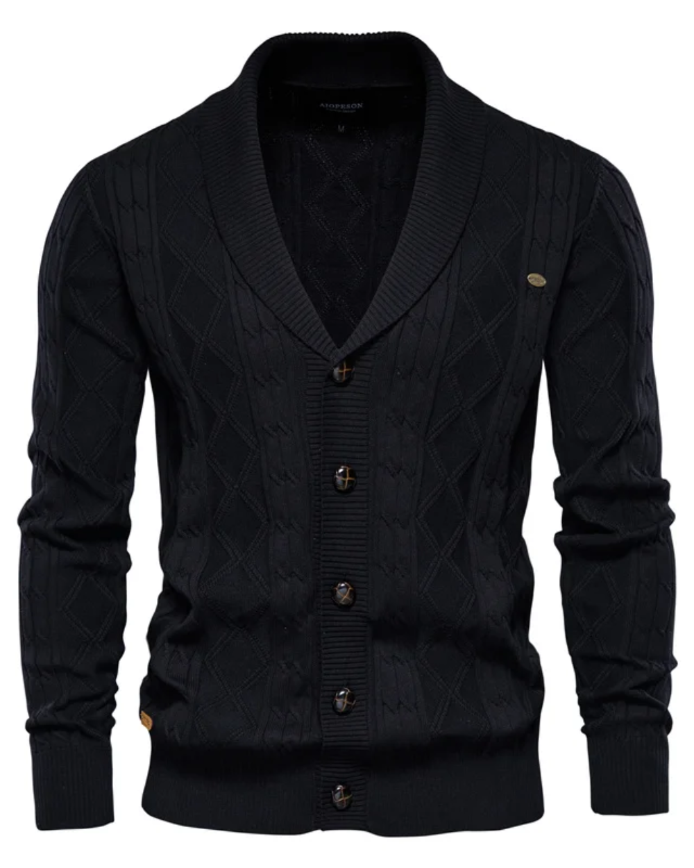Herren-Luxus-Strickjacke mit Knöpfen