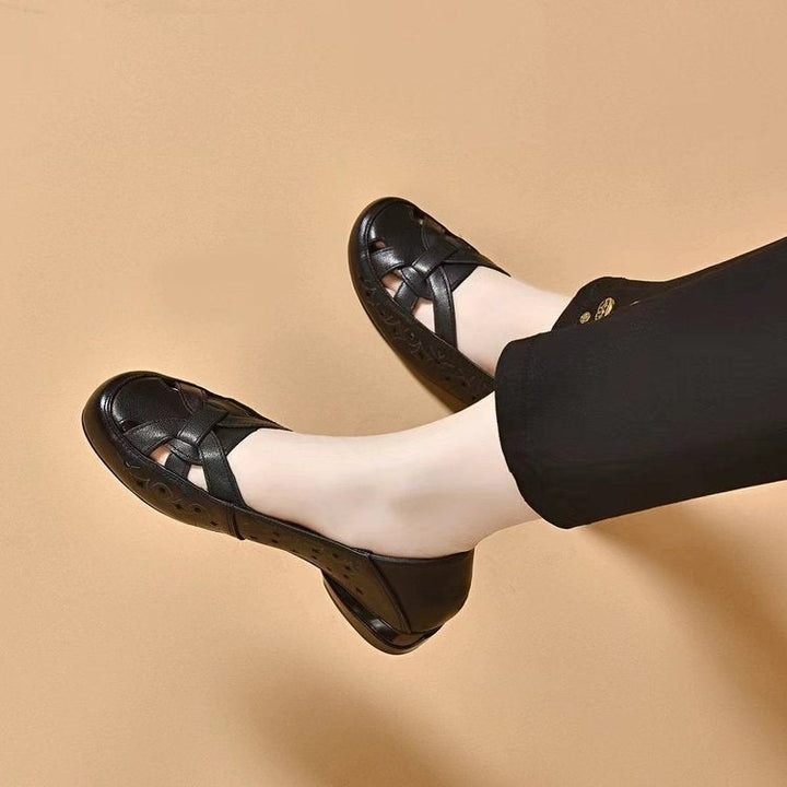 Hannah I Rutschfeste Leder-Schuhe mit Ausschnitten