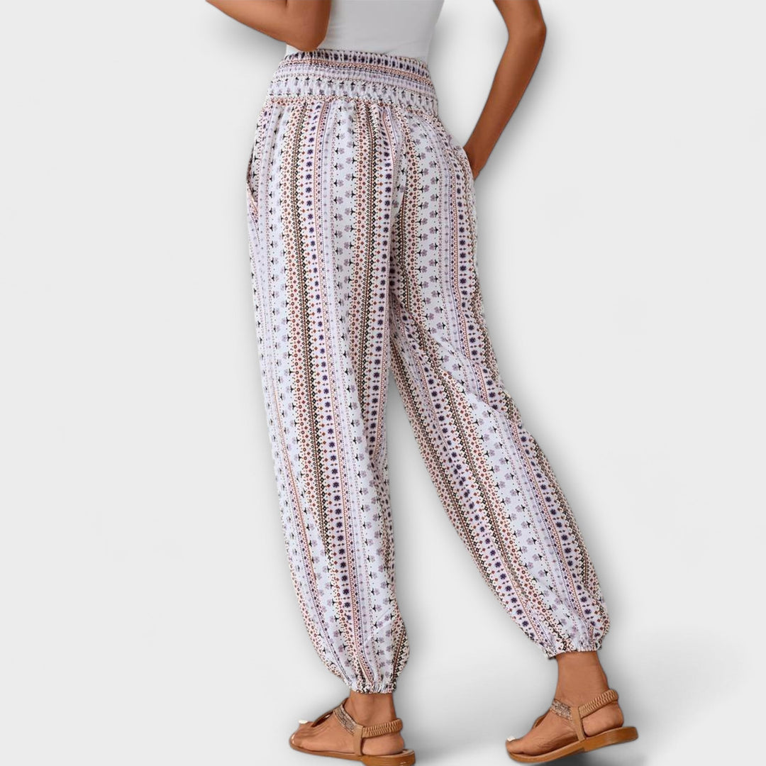 Scarlett - Hose mit ethnischem Grafikdesign