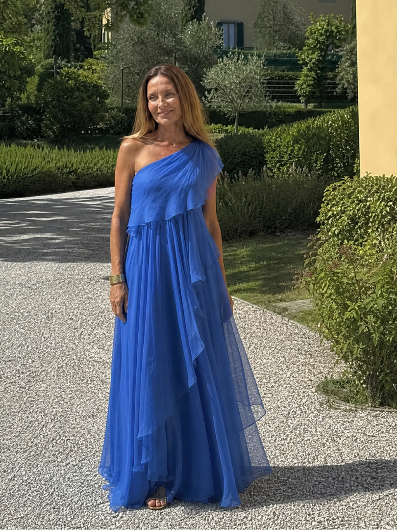 Eliana™ | Chiffon Maxikleid mit einem Schulterträger