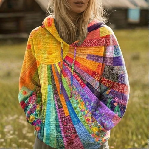 Amanda I Wildflower Gequilteter Hoodie