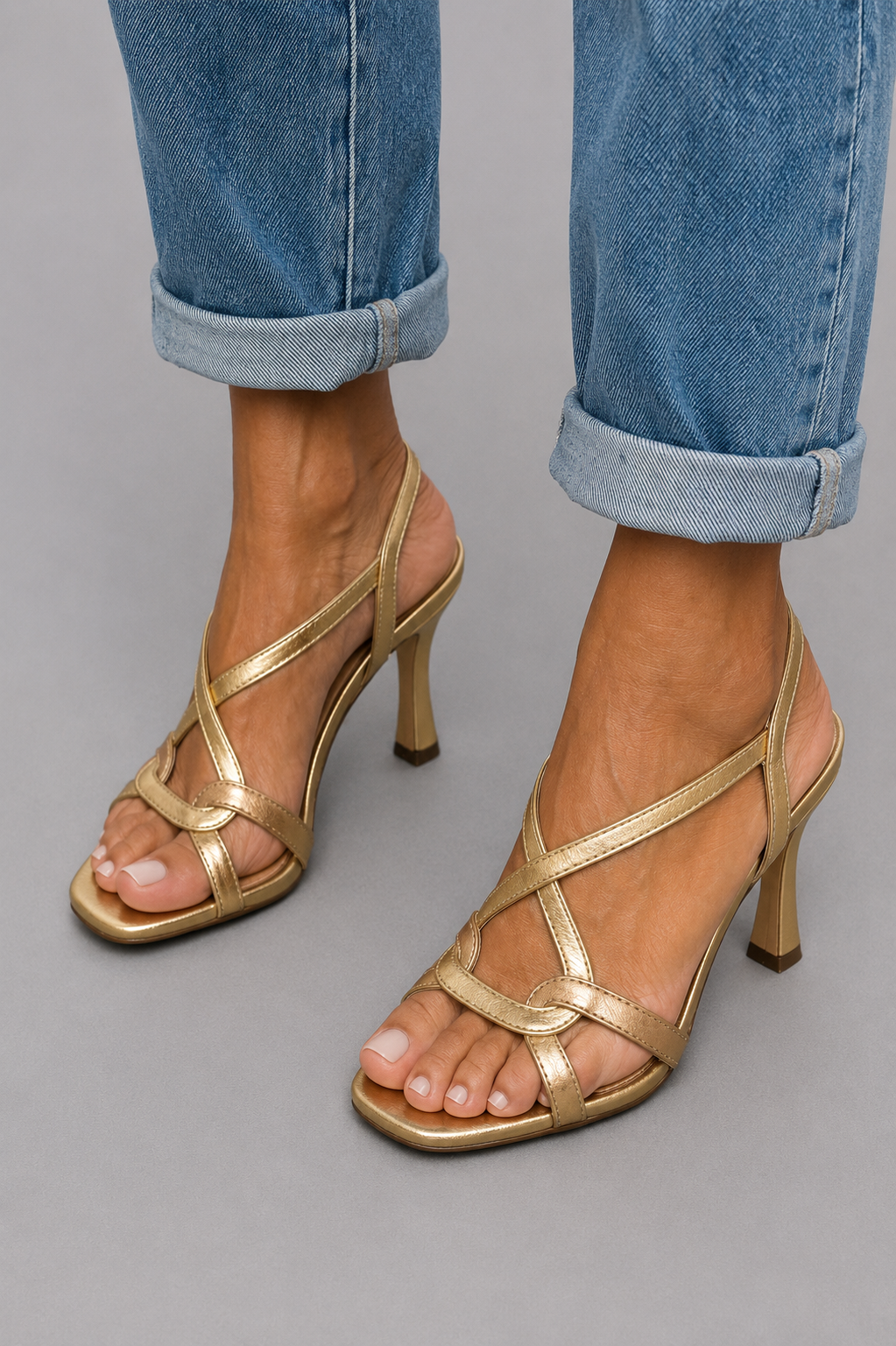 Cassie | Sandalen mit Absatz Golden Summer Charm