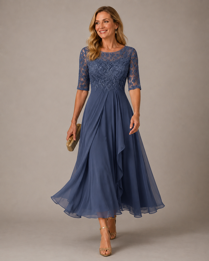 Romina | Midi-Kleid aus figurformender Spitze