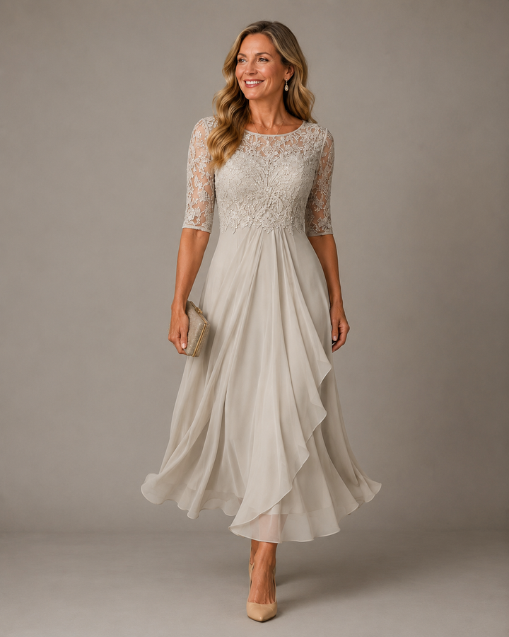 Romina | Midi-Kleid aus figurformender Spitze