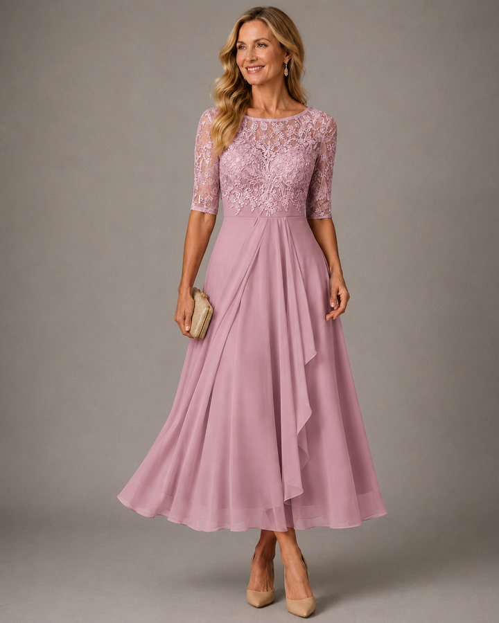 Romina | Midi-Kleid aus figurformender Spitze