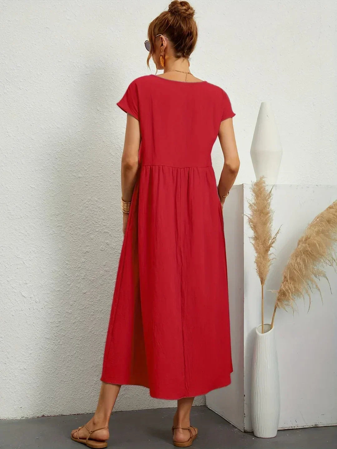 Gabrielle™ — Midi-Fluidkleid zeitlose Eleganz