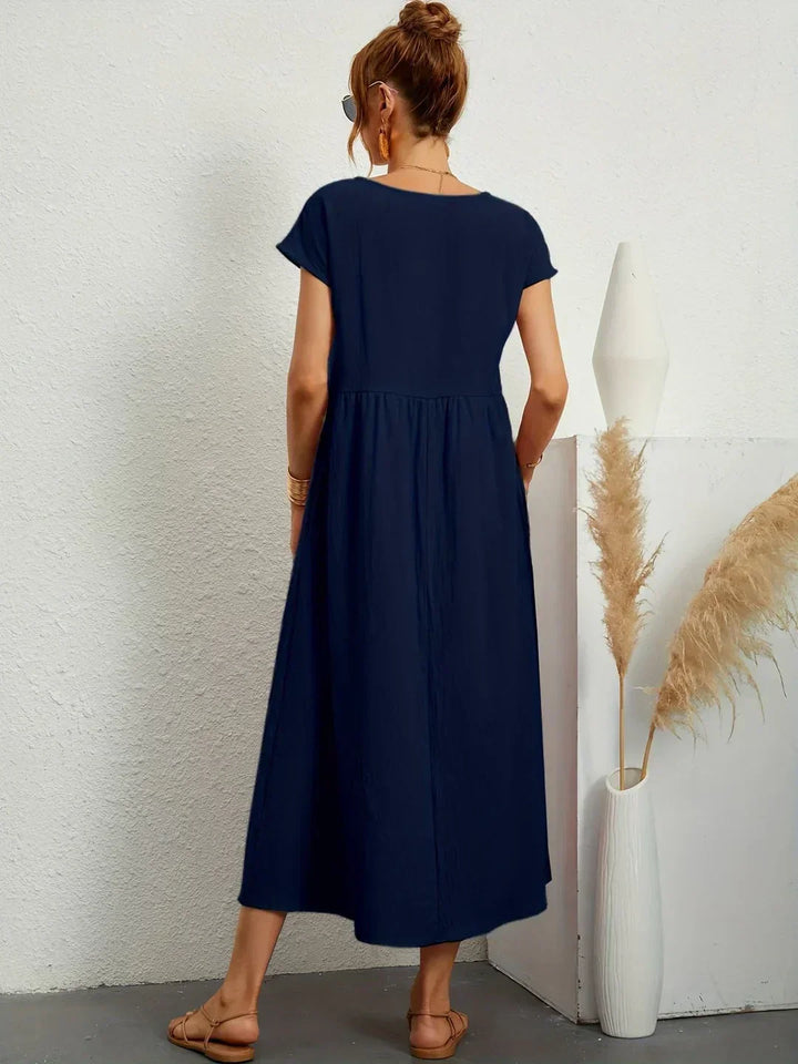 Gabrielle™ — Midi-Fluidkleid zeitlose Eleganz