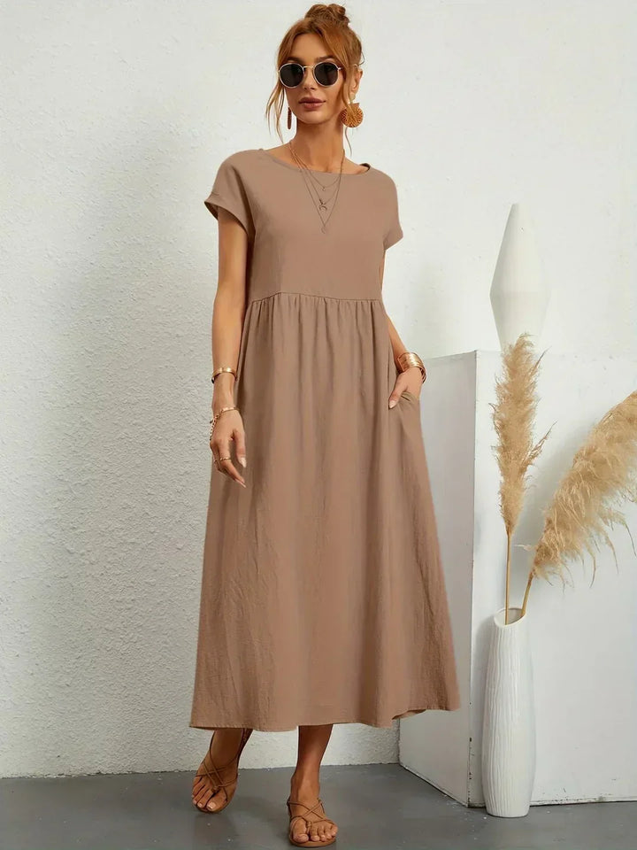 Gabrielle™ — Midi-Fluidkleid zeitlose Eleganz
