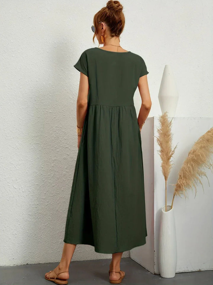 Gabrielle™ — Midi-Fluidkleid zeitlose Eleganz