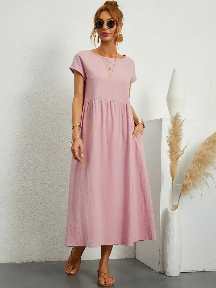 Gabrielle™ — Midi-Fluidkleid zeitlose Eleganz