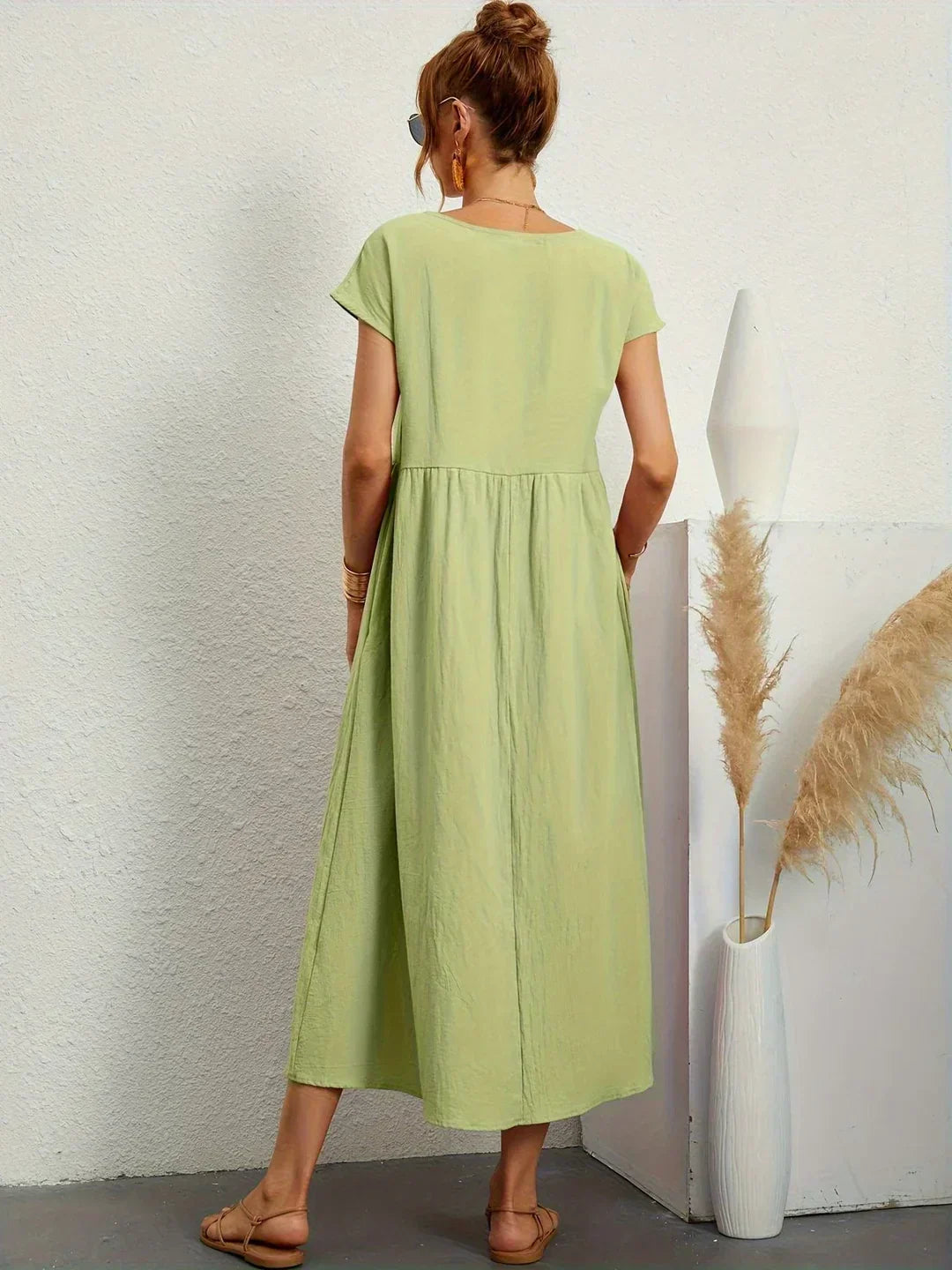Gabrielle™ — Midi-Fluidkleid zeitlose Eleganz