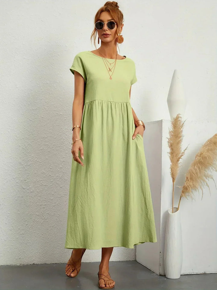Gabrielle™ — Midi-Fluidkleid zeitlose Eleganz