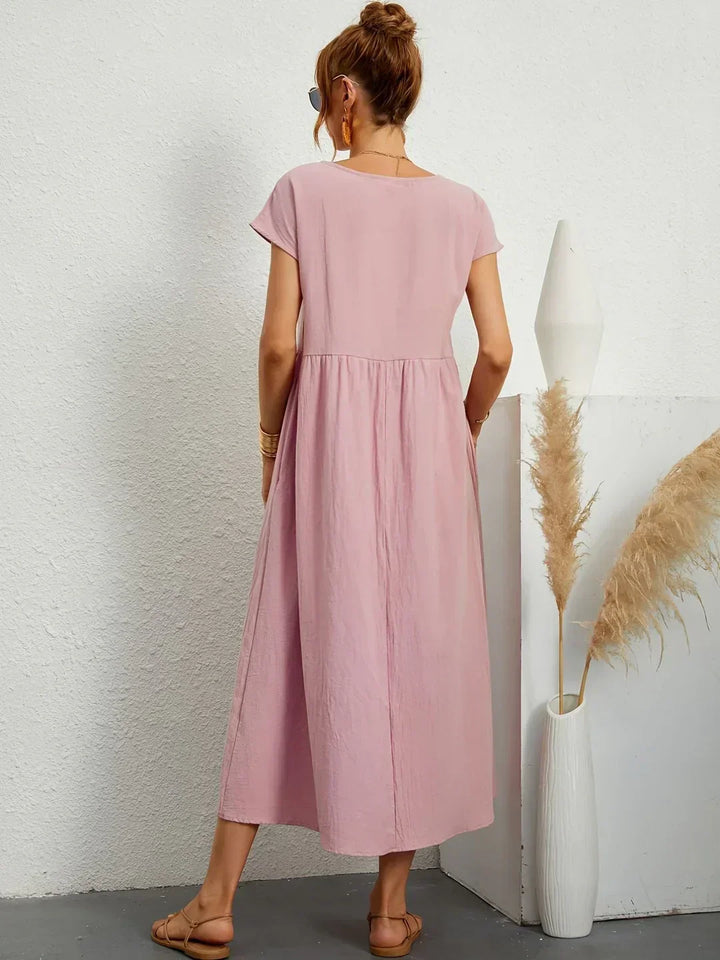 Gabrielle™ — Midi-Fluidkleid zeitlose Eleganz