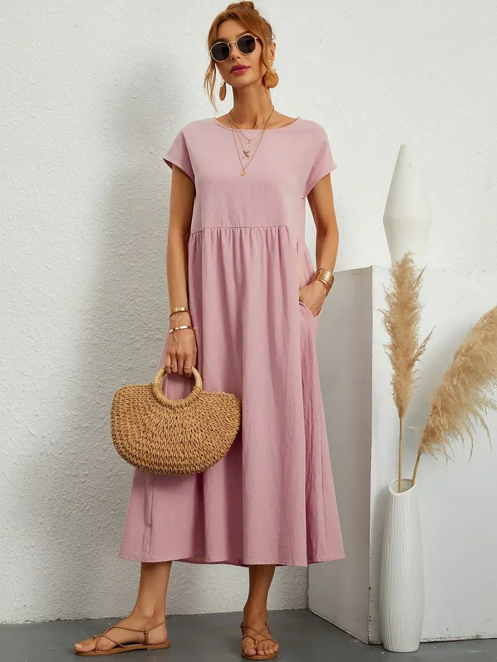 Gabrielle™ — Midi-Fluidkleid zeitlose Eleganz