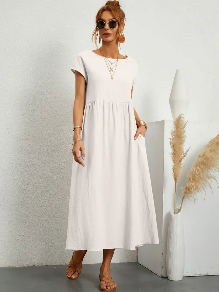 Gabrielle™ — Midi-Fluidkleid zeitlose Eleganz