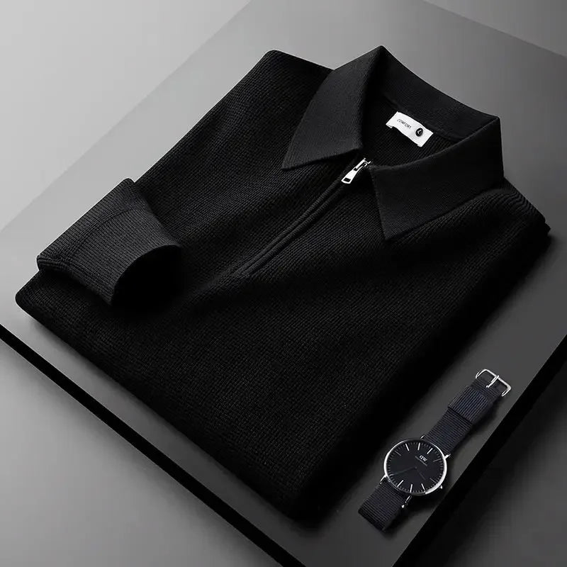 Eleganter Pullover mit Reißverschluss für Männer