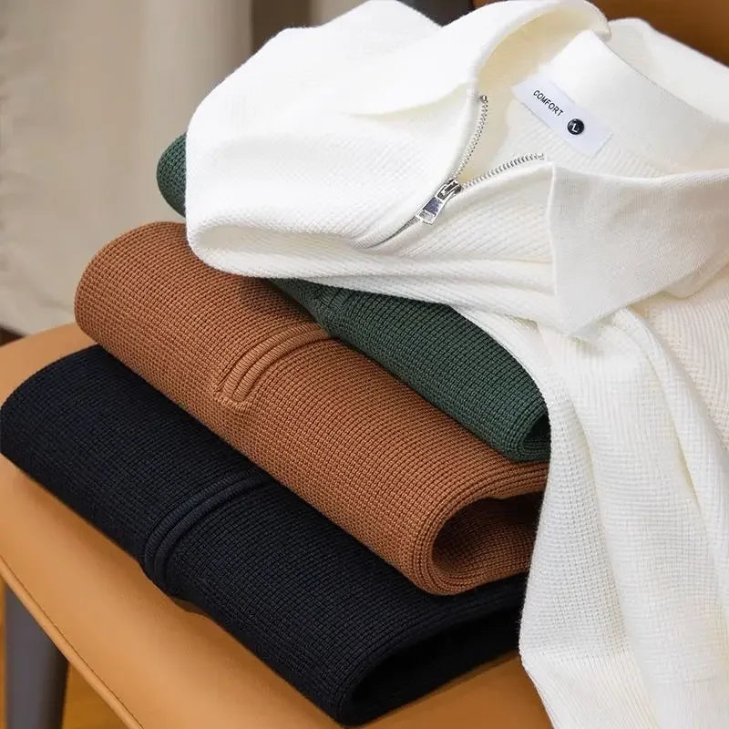 Eleganter Pullover mit Reißverschluss für Männer