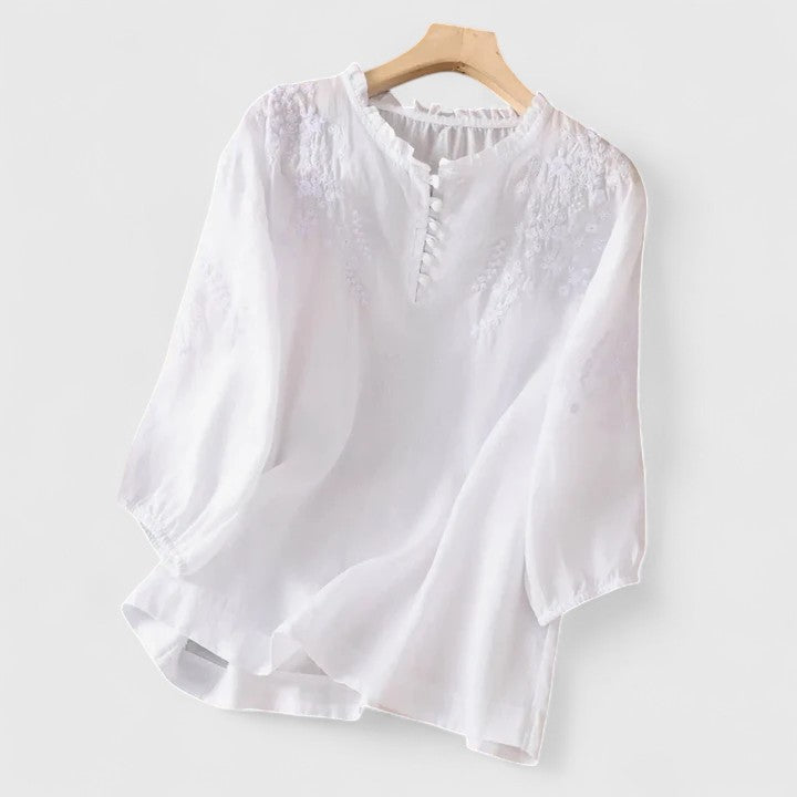 Vasilene | Elegante Bluse mit Knopfleiste