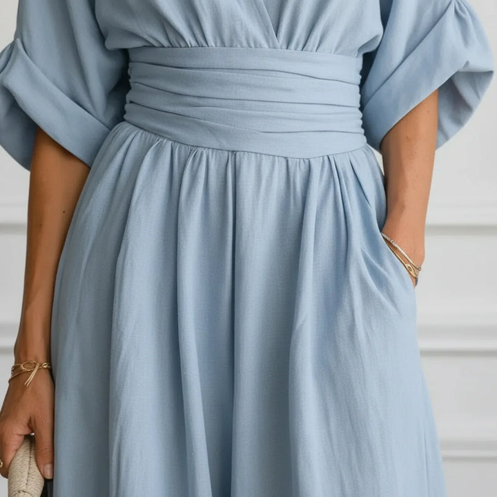 Clara | Weit geschnittener V-Ausschnitt Jumpsuit