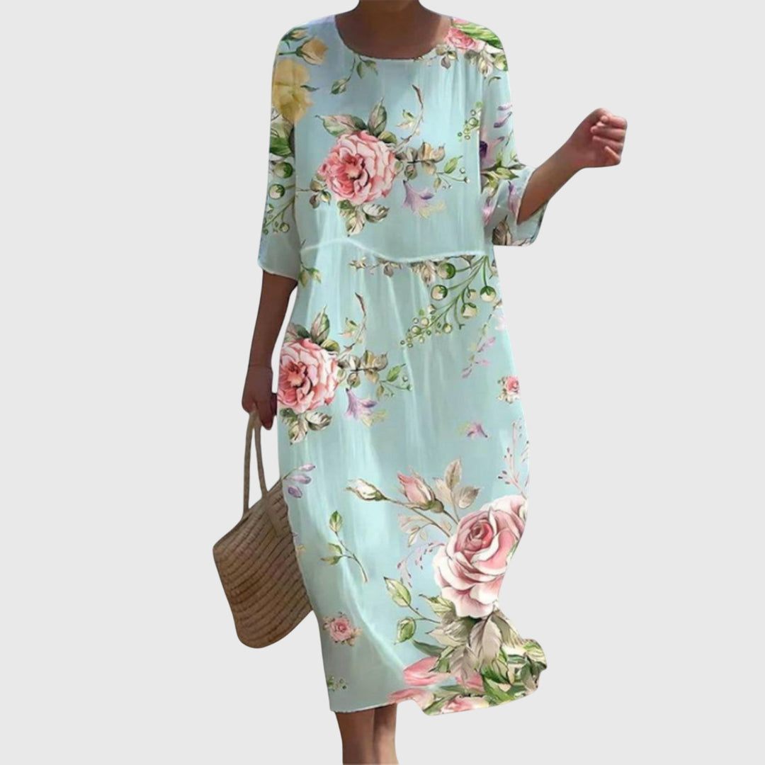 Hayley™ | Stilvolles Blumen-Maxikleid