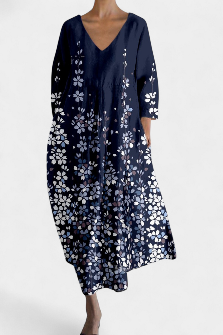 Isalinde | Bequemes V-Ausschnitt-Kleid
