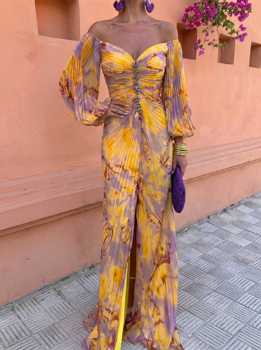 Ludovica | Maxikleid mit Blumenmuster