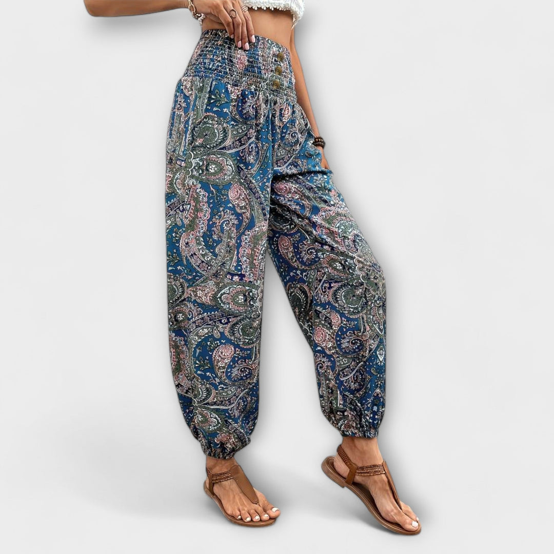Scarlett - Hose mit ethnischem Grafikdesign