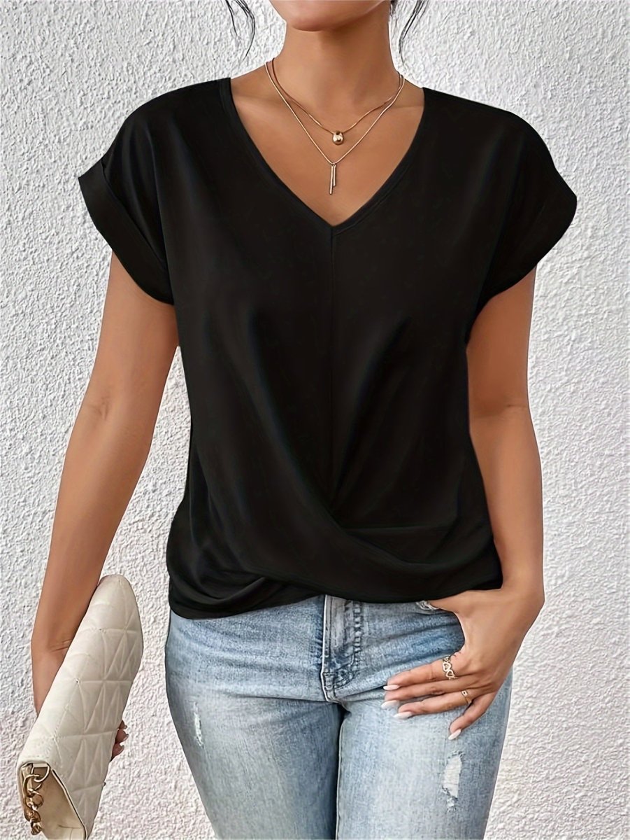 Anna | Lässiges T-Shirt mit Sweetheart-Ausschnitt
