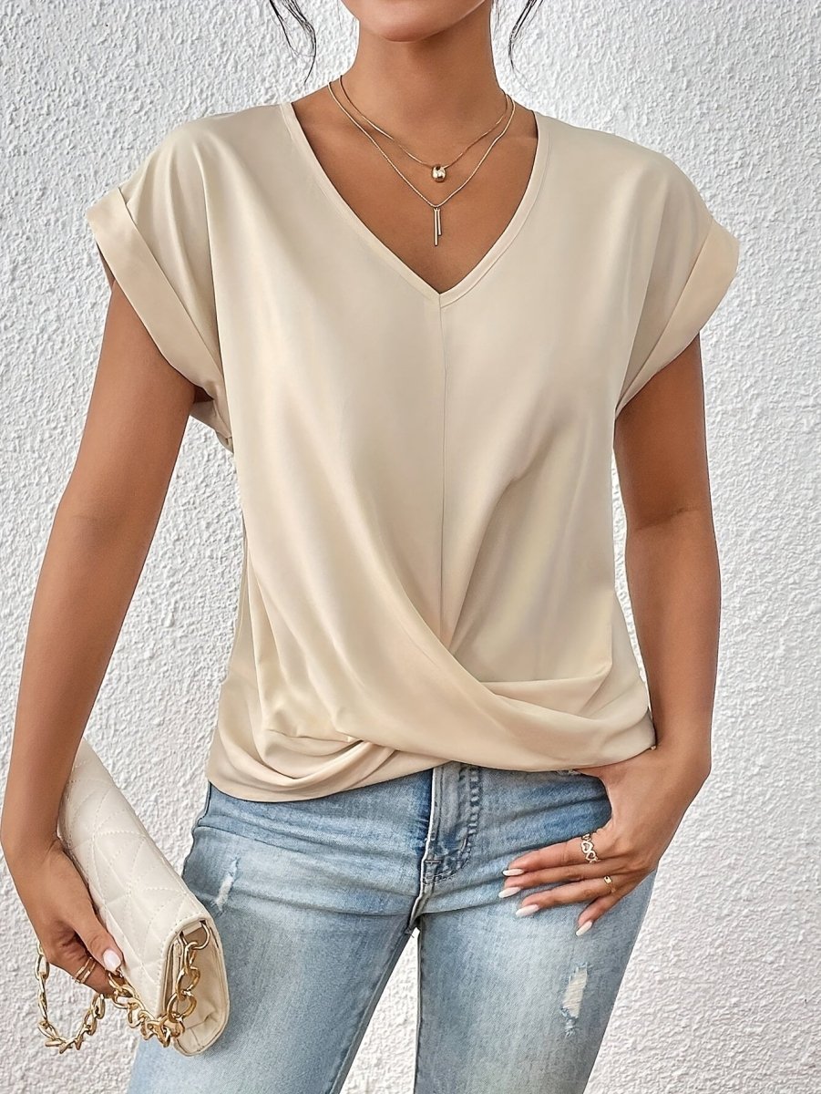 Anna | Lässiges T-Shirt mit Sweetheart-Ausschnitt