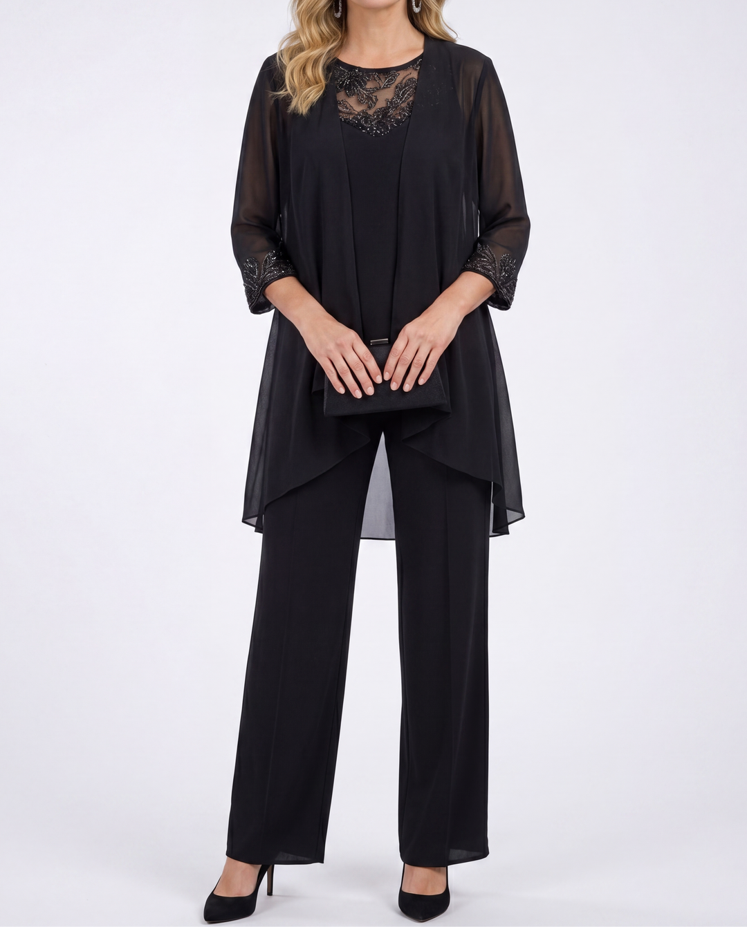 Eleanor™ | Fließende Jacke &amp; Weite Hose Set