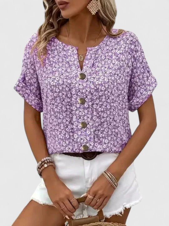 Sabine - Elegantes Floral Sommeroberteil