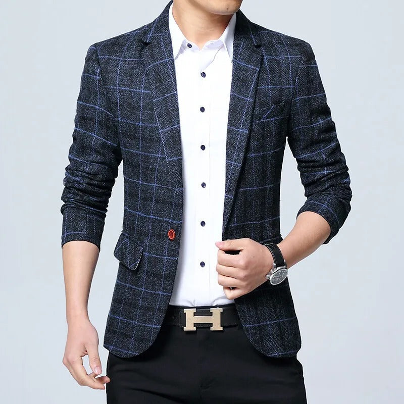 Eleganter karierter Blazer